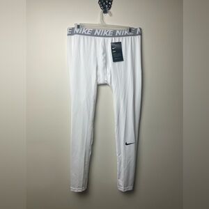NWT Men’s Nike Dry Dri-Fit White Compression Pants Size XL
